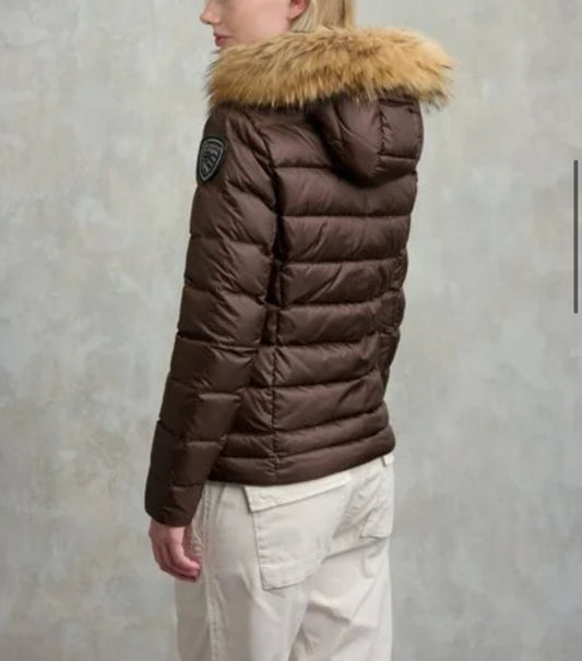 GIUBBINO BLAUER CORTO DONNA MARRONE PELLICCIA