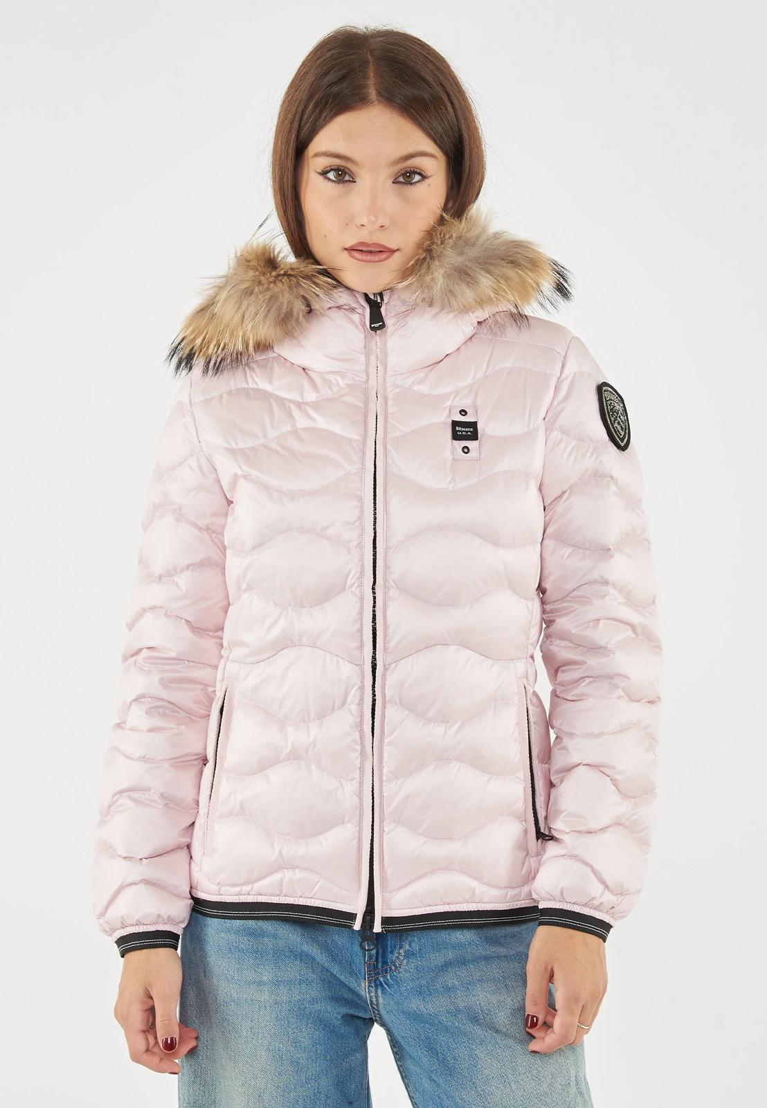 GIUBBINO BLAUER DONNA ROSA CORTO CON PELLICCIA