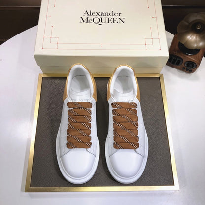 ALEXANDER MCQUEEN BIANCHE E MARRONCINO,LACCI IN MARRONCINO