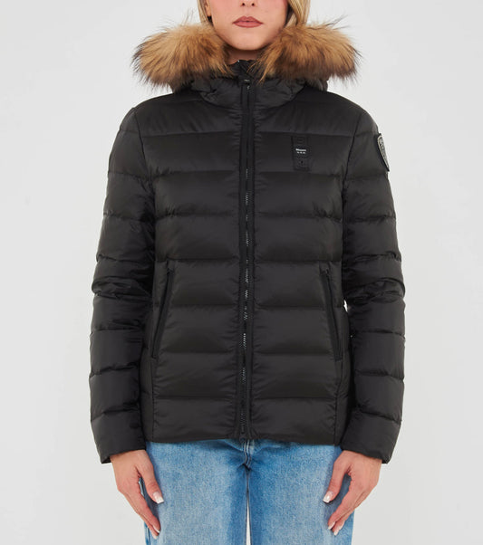 GIUBBINO BLAUER NERO CORTO DONNA PELLICCIA BEIGE