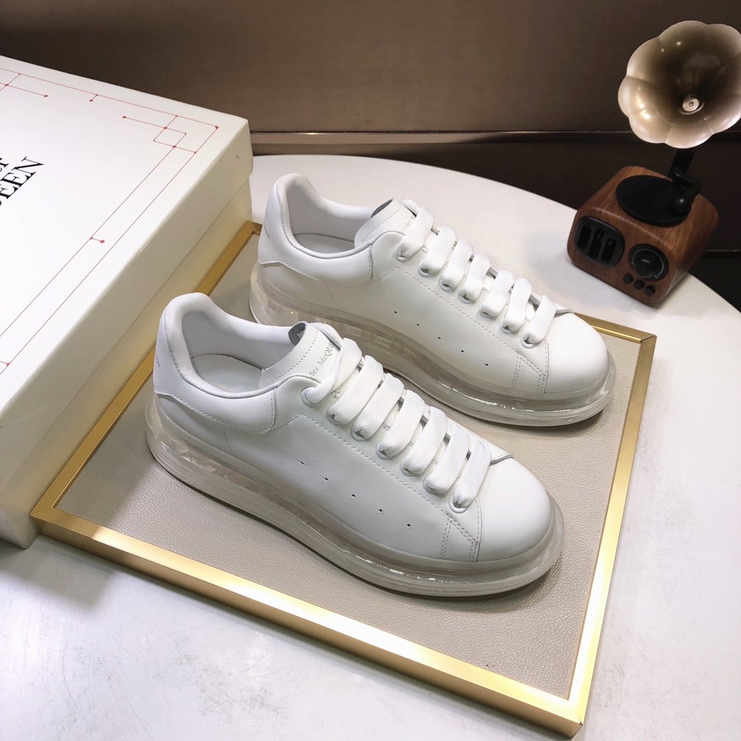 ALEXANDER MCQUEEN BIANCHE CON SUOLA IN GOMMA TRASPARENTE