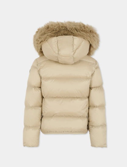 COLMAR DONNA CORTO BEIGE CON PELLICCIA