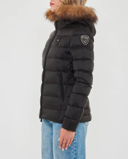 GIUBBINO BLAUER NERO CORTO DONNA PELLICCIA BEIGE