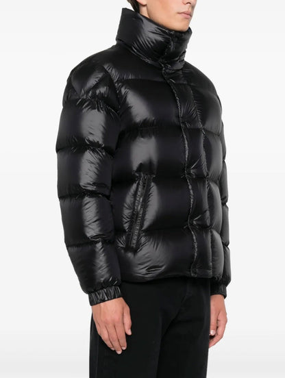 GIUBBINO MONCLER UOMO BIANCO SCRITTA NERA