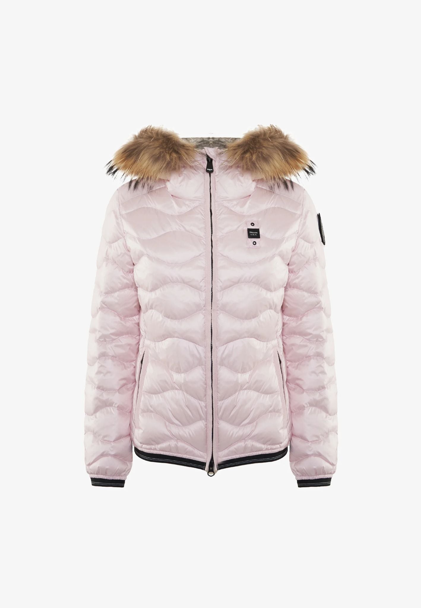 GIUBBINO BLAUER DONNA ROSA CORTO CON PELLICCIA